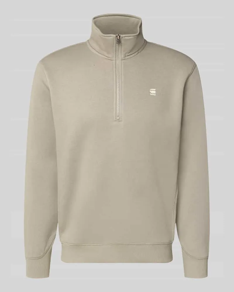 G-STAR RAW Sweatshirt mit Stehkragen und Reißverschluss Sand