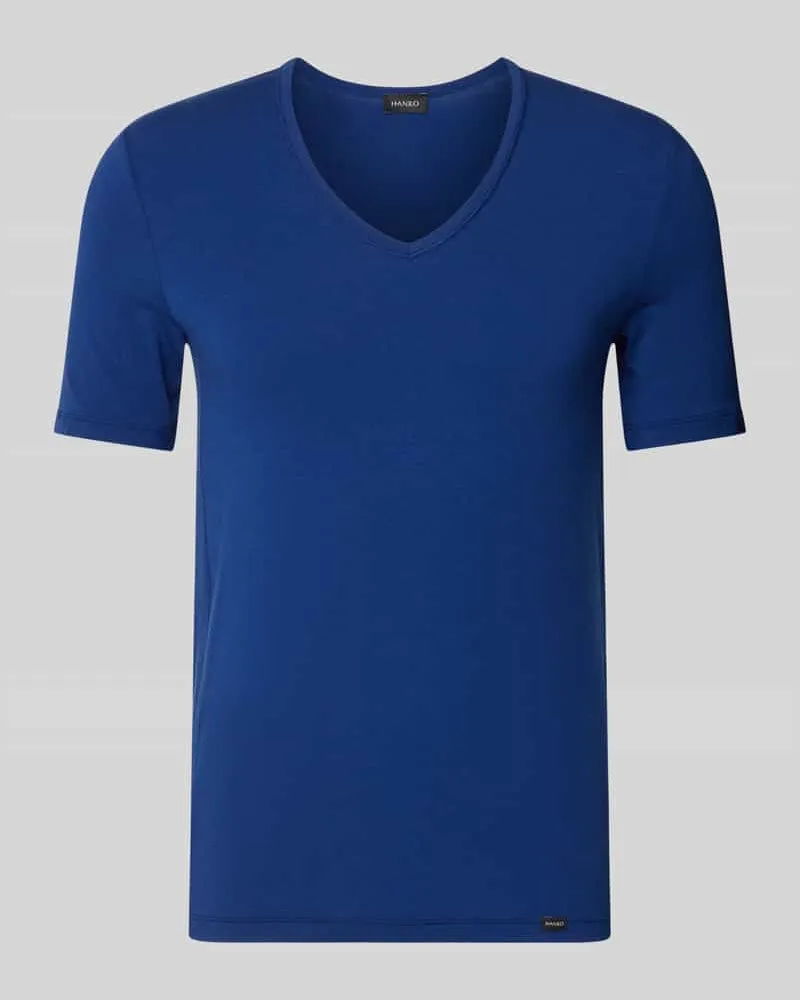 Hanro Pyjama-Oberteil mit V-Ausschnitt Modell 'Natural Function 