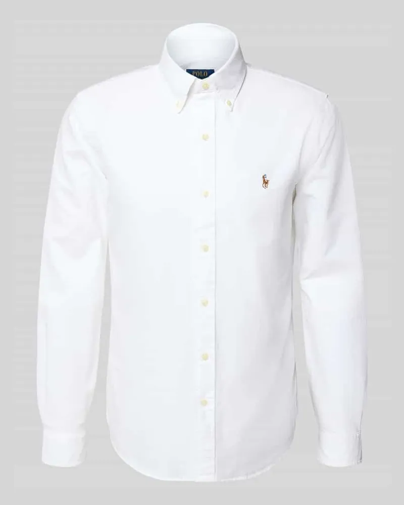 Ralph Lauren Regular Fit Freizeithemd aus reiner Baumwolle Weiss