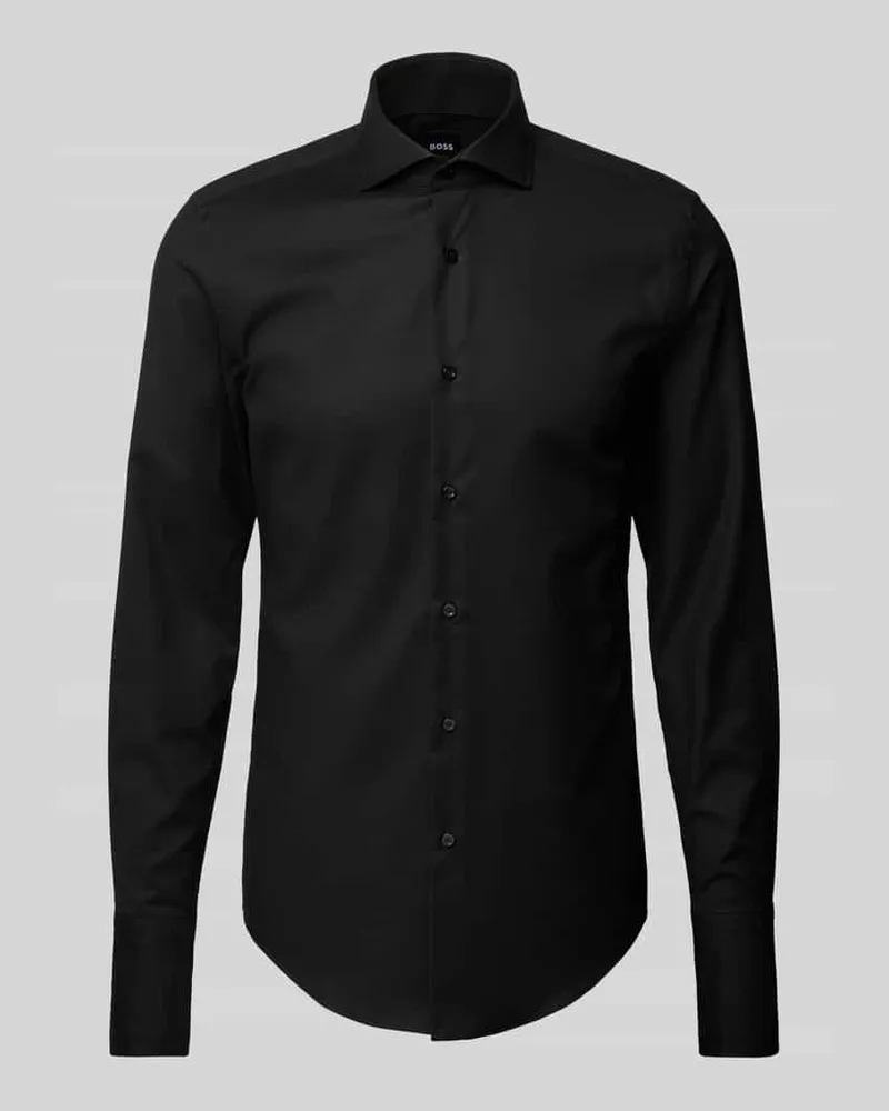 HUGO BOSS Slim Fit Business-Hemd mit Haifischkragen 