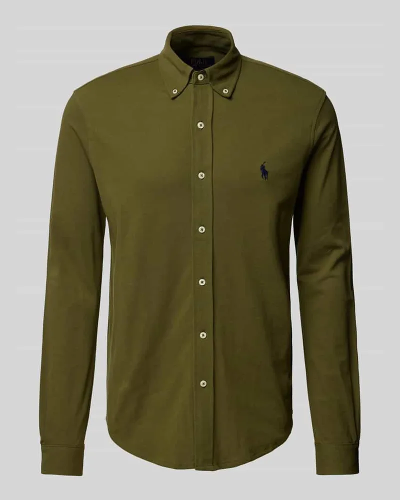 Ralph Lauren Slim Fit Freizeithemd mit Button-Down-Kragen Khaki