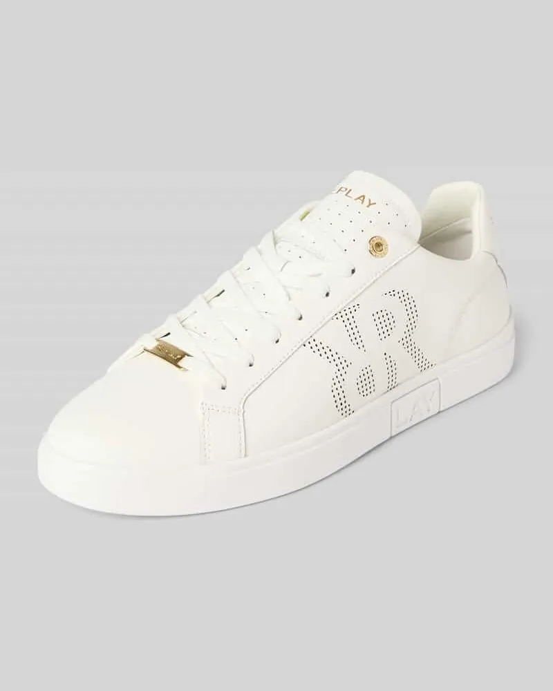 Replay Sneaker aus Leder mit Schnürung Modell 'POLYS Weiss