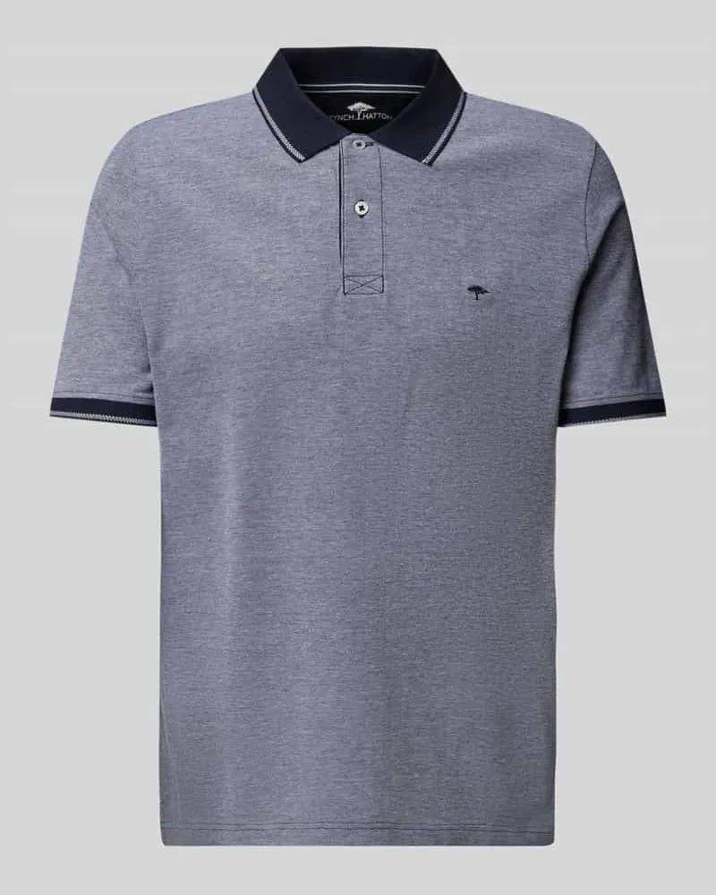 Fynch-Hatton Poloshirt mit Label-Stitching 