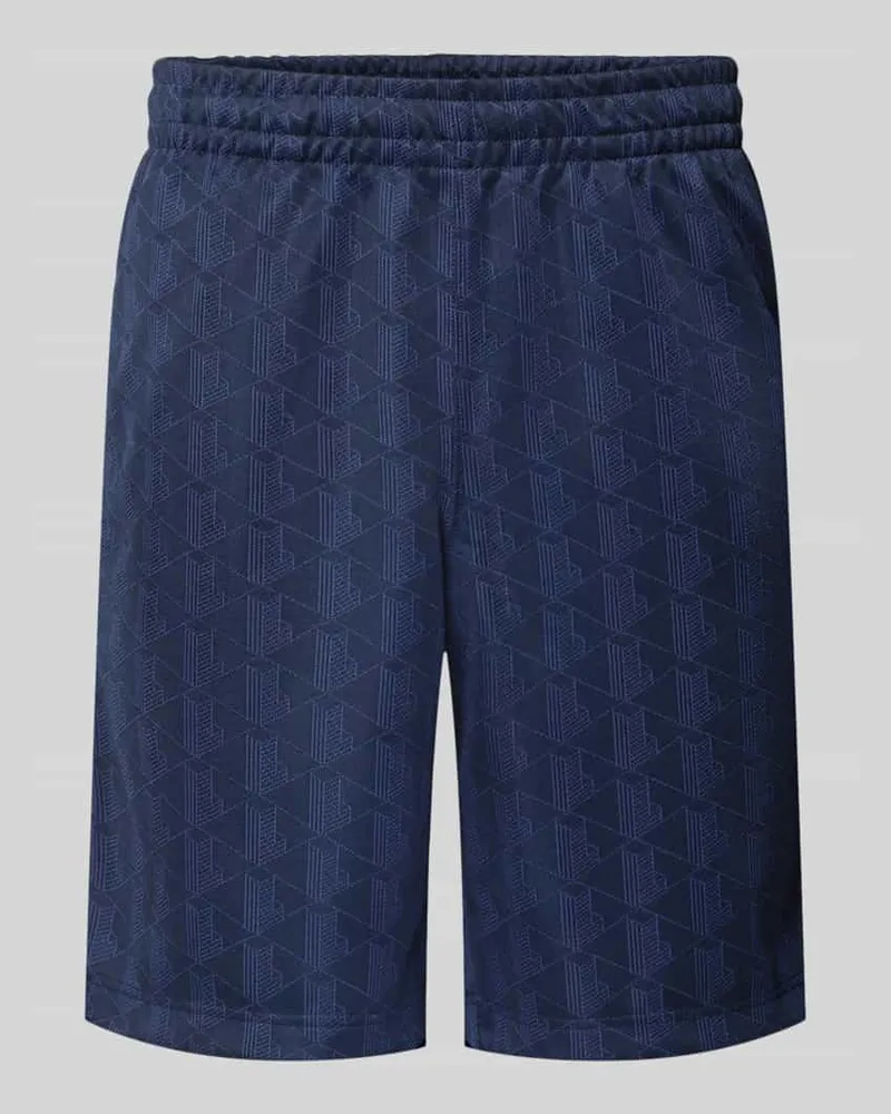 Lacoste Regular Fit Sweatshorts mit Tunnelzug Dunkelblau