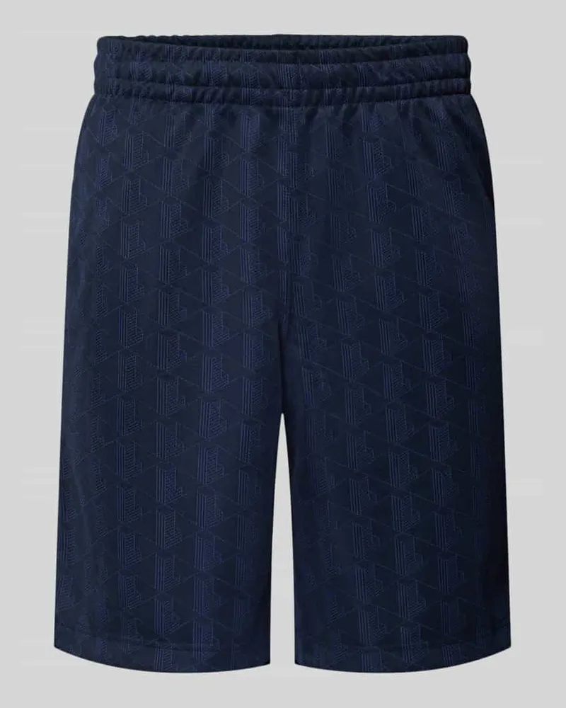 Lacoste Regular Fit Sweatshorts mit Tunnelzug Dunkelblau