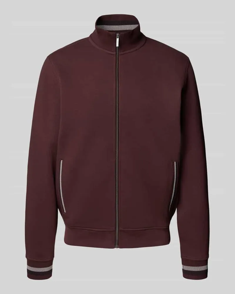 Bugatti Sweatjacke mit Stehkragen 