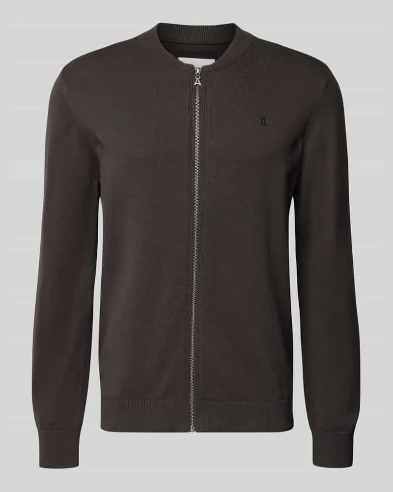 Armedangels Regular Fit Strickjacke aus reiner Bio-Baumwolle Modell 'AGAAMON Anthrazit