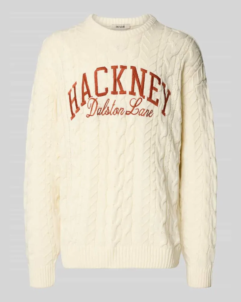 Only & Sons Regular Fit Strickpullover aus Baumwoll-Mix Modell 'MACK 