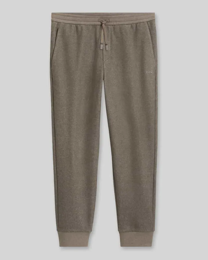 HUGO BOSS Regular Fit Sweathose mit Logo-Prägung Mittelbraun