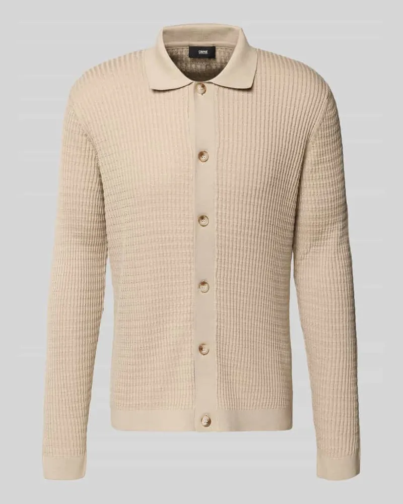 cinque Strickjacke mit Strukturmuster Modell 'Yuris Beige