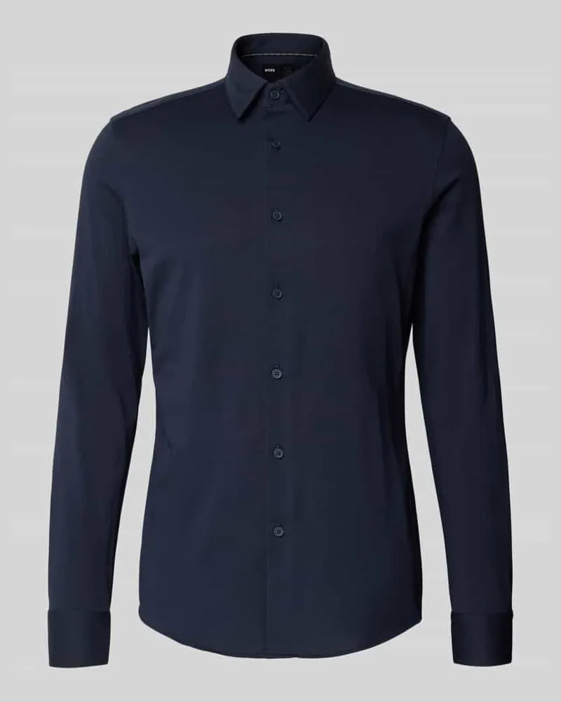 HUGO BOSS Slim Fit Businesshemd mit Stretch-Anteil Black