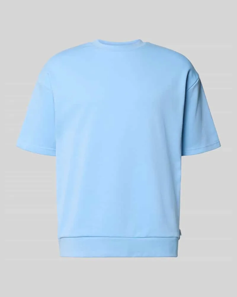 Lindbergh Oversized T-Shirt mit Rundhalsausschnitt Hellblau