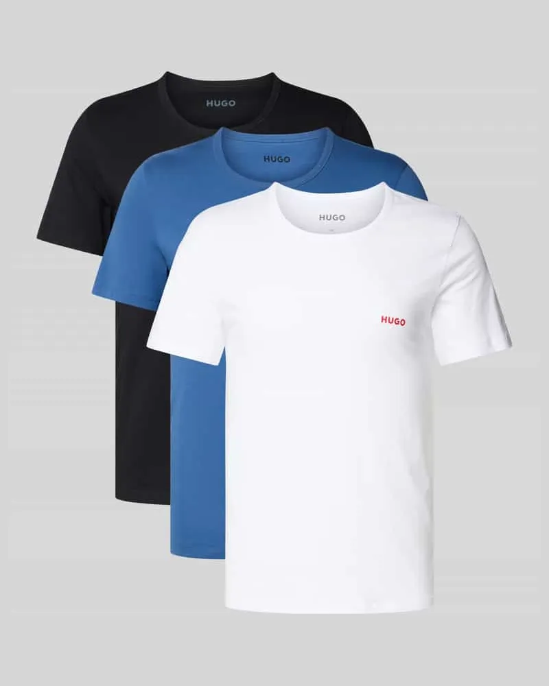 HUGO BOSS T-Shirt mit Label-Print im 3er-Pack 