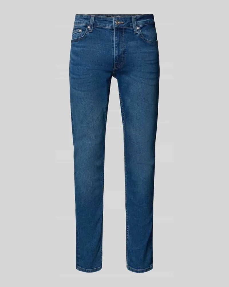 Only & Sons Slim Fit Jeans aus Baumwoll-Mix Modell 'LOOM Jeansblau