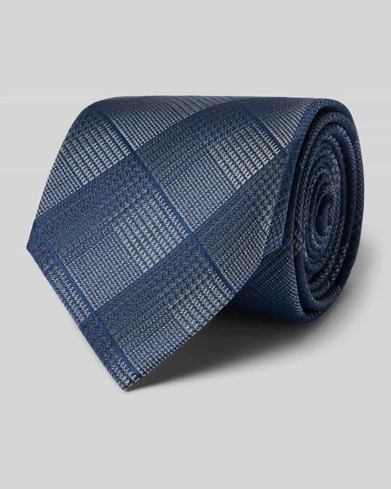 Monti Krawatte aus Seide im Allover-Look (7,5 cm Blau