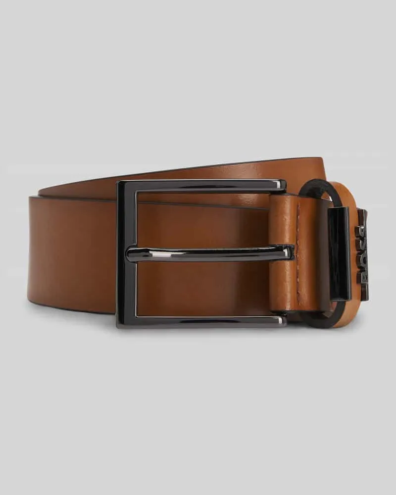 HUGO BOSS Gürtel aus echtem Rindsleder Modell 'COLE-ANT Mittelbraun