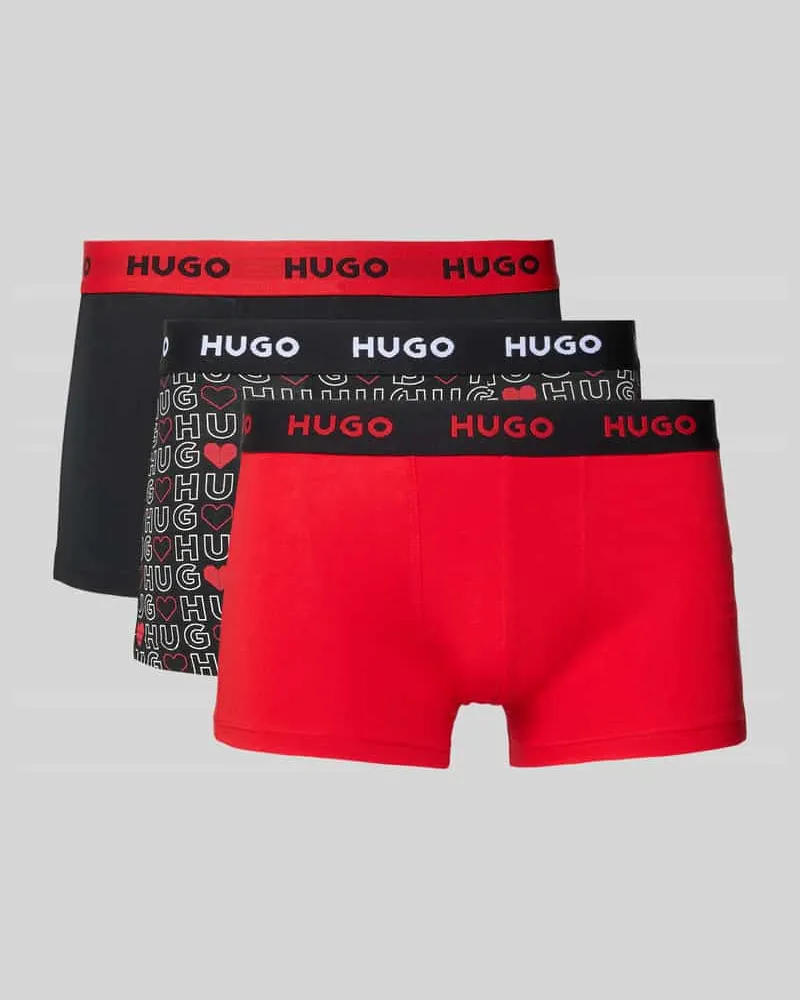 HUGO BOSS Trunks aus Baumwoll-Mix im 3er-Pack Black