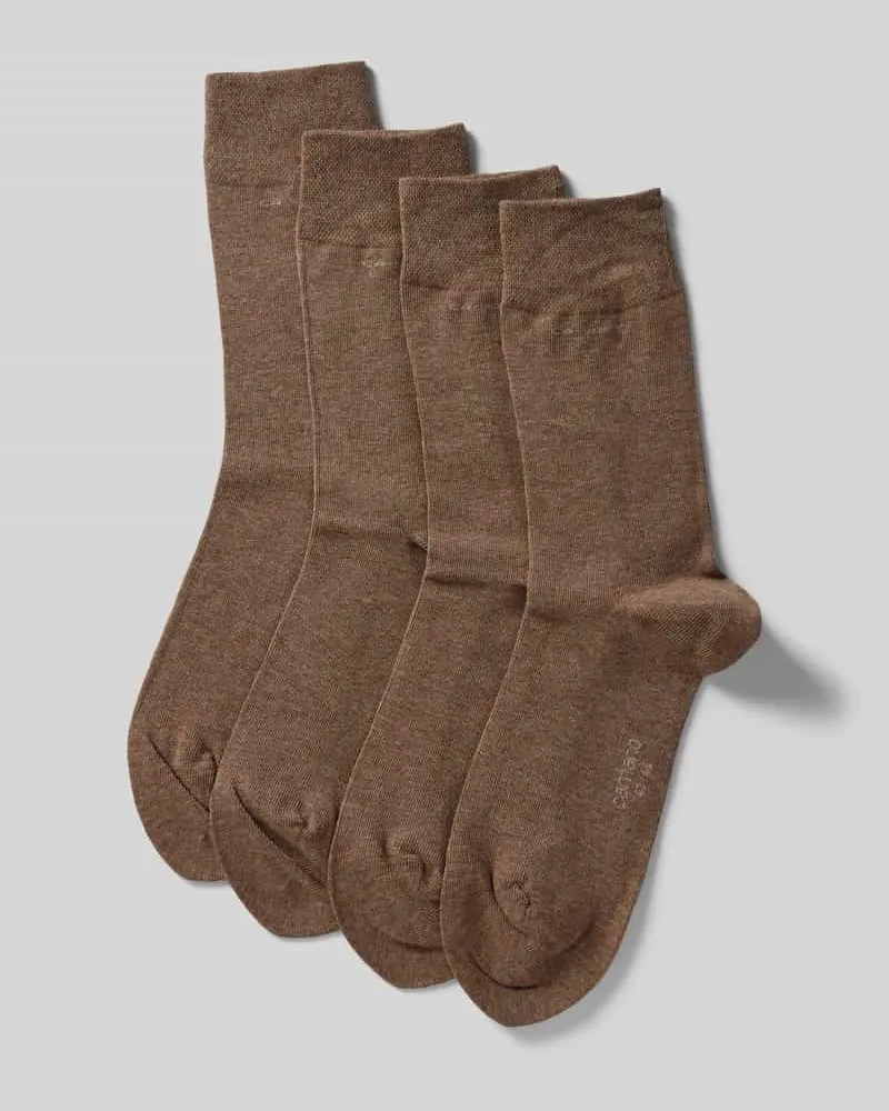 Camano Socken im unifarbenen Design im 4er-Pack 