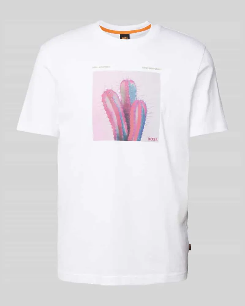 HUGO BOSS T-Shirt mit Label-Print Modell 'mextour 