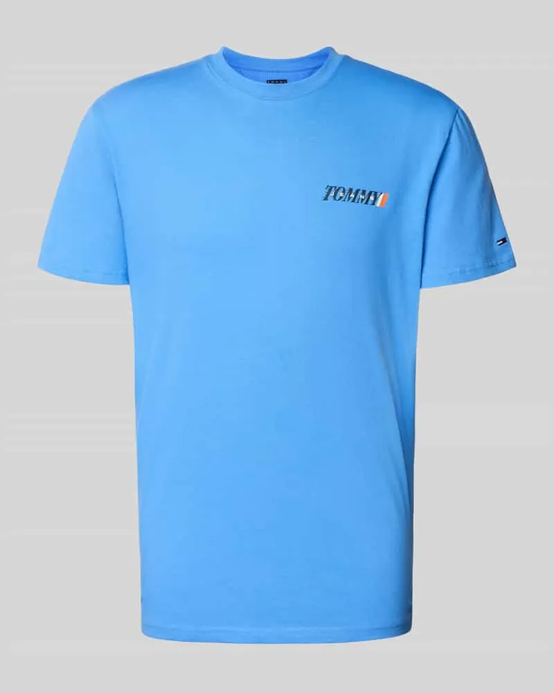 Tommy Hilfiger Regular Fit T-Shirt aus reiner Baumwolle Hellblau