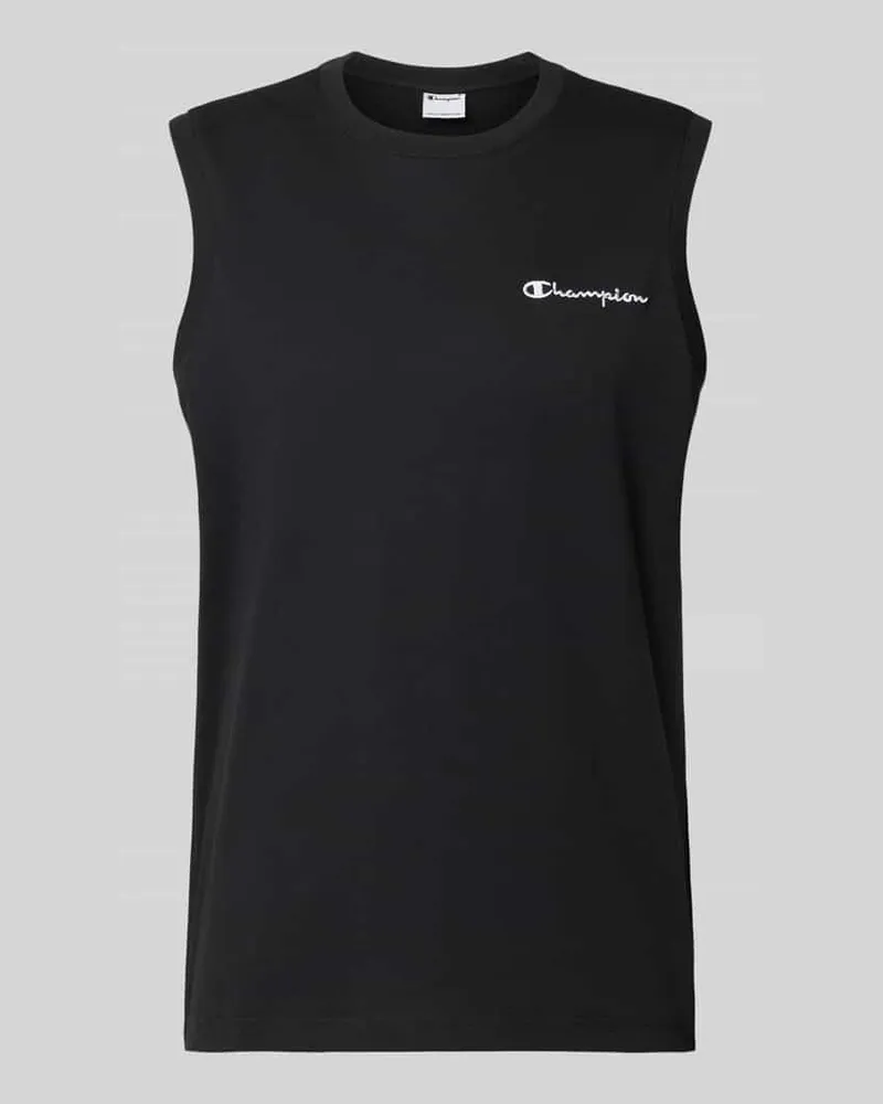 Champion Top mit Label-Stitching und Rundhalsausschnitt Black