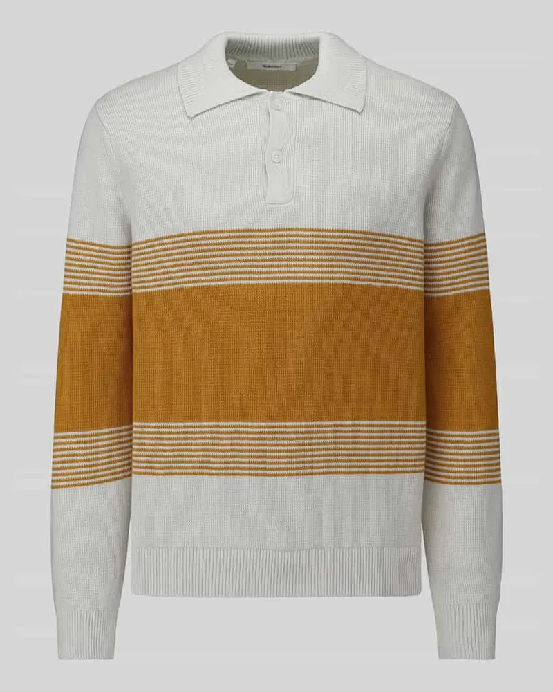 Selected Regular Fit Pullover aus reiner Baumwolle Modell 'DANE Gelb