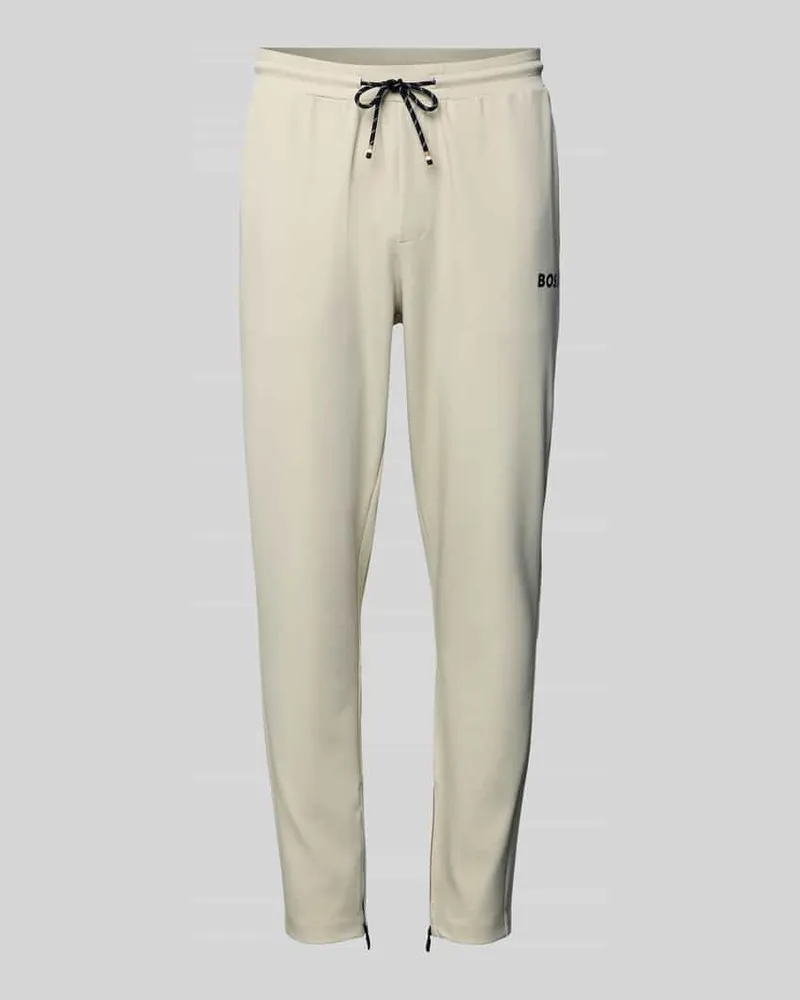 HUGO BOSS Regular Fit Sweathose mit Tunnelzug Modell 'JT_TOC Beige