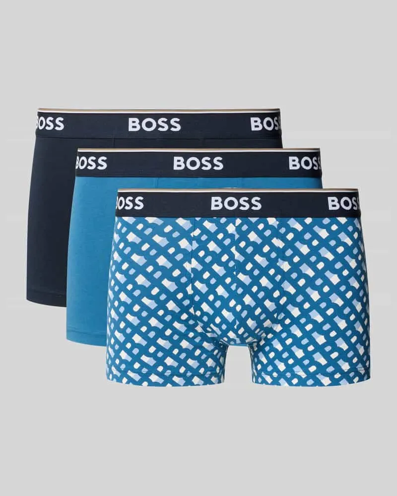 HUGO BOSS Trunks aus Baumwoll-Mix im 3er-Pack Blau
