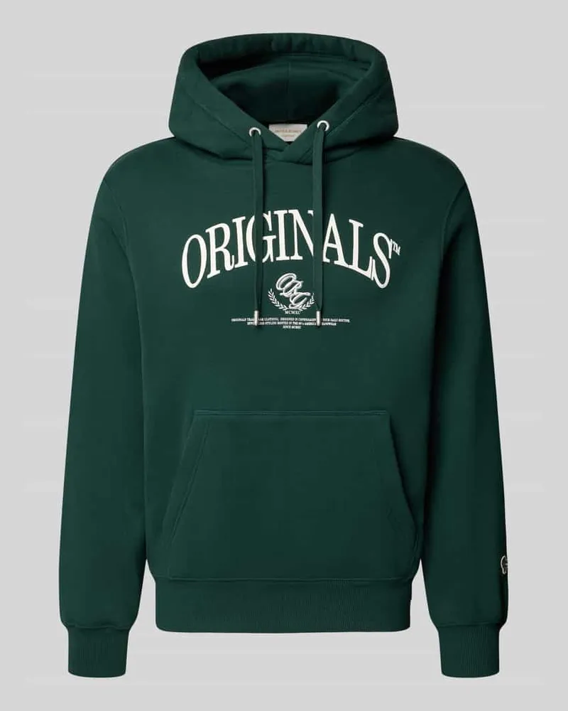 Jack & Jones Relaxed Fit Hoodie aus Baumwoll-Mix Modell 'FREDERIKSBERG Dunkelgruen