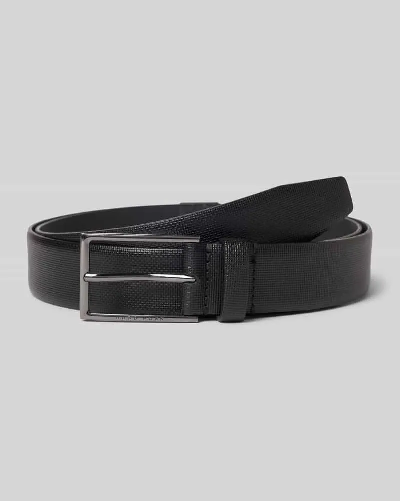 HUGO BOSS Ledergürtel mit Strukturmuster Modell 'CAMELLO 