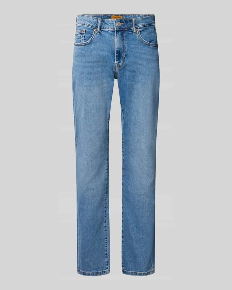 Only & Sons Regular Fit Jeans aus Baumwoll-Mix Modell 'WEFT Hellblau