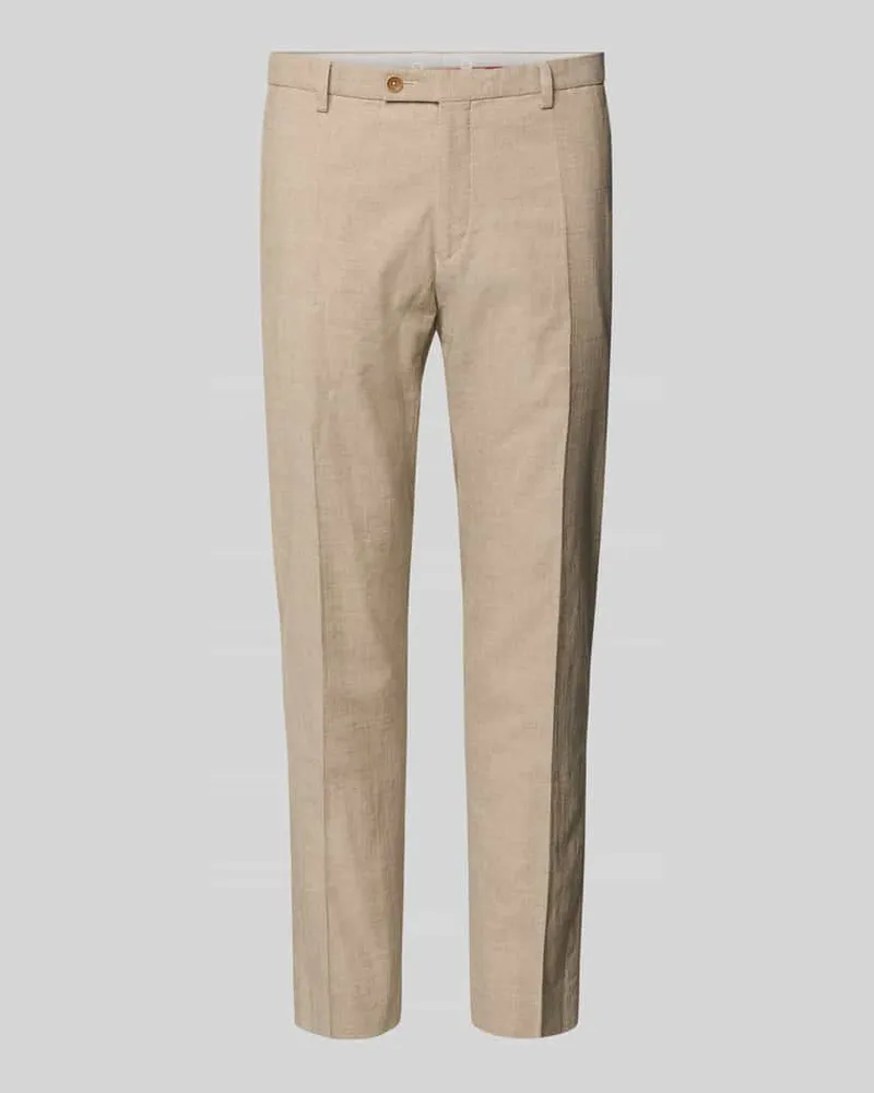 CG Slim Fit Anzughose in melierter Optik Modell 'Paco Sand