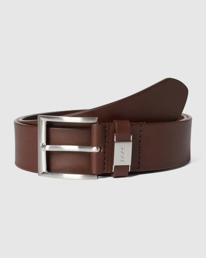 HUGO BOSS Gürtel in Leder-Optik Dunkelbraun