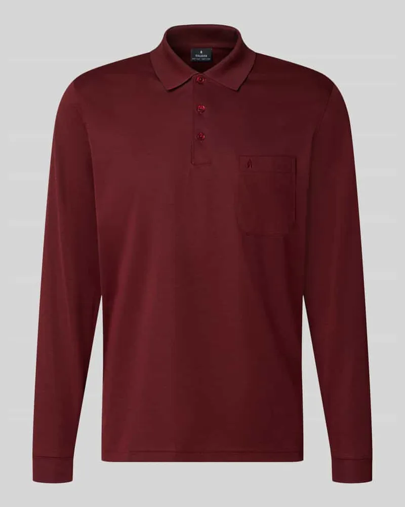 Ragman Regular Fit Poloshirt aus Baumwoll-Mix Bordeaux
