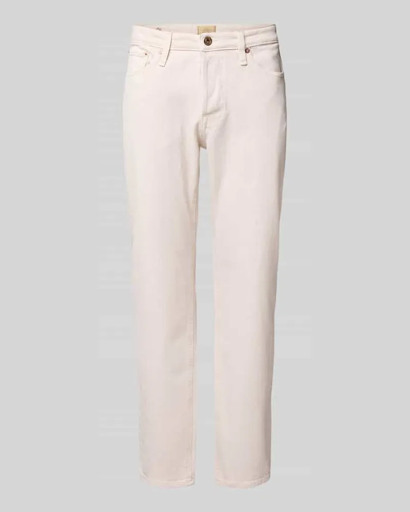 Jack & Jones Regular Fit Jeans aus reiner Baumwolle Modell 'MIKE Offwhite