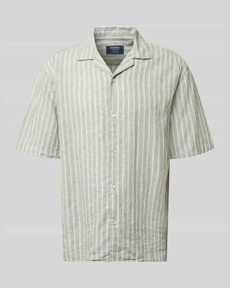 McNeal Regular Fit Freizeithemd aus Leinen-Baumwoll-Mix Lind