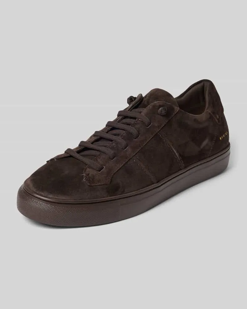 Nubikk Sneaker aus Leder mit Label-Detail Modell 'Jase Ease Dunkelbraun
