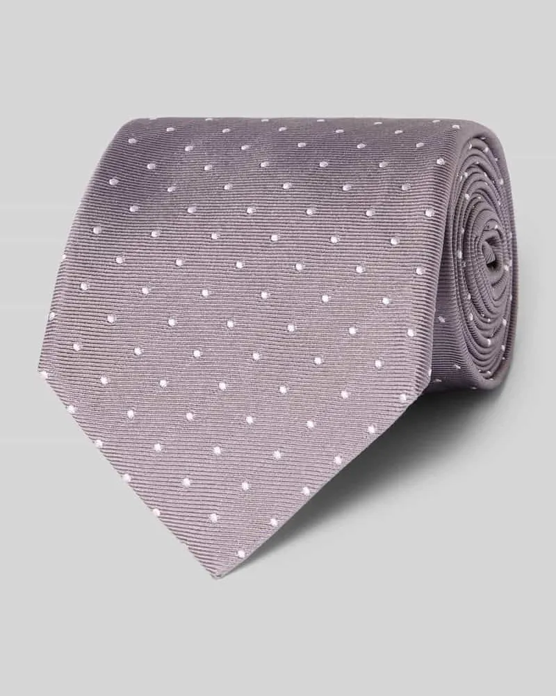 HUGO BOSS Seidenkrawatte mit Allover-Muster Flieder