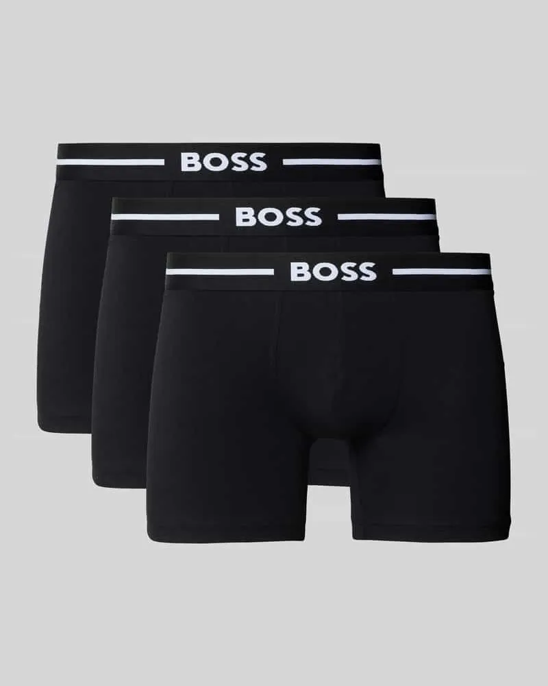 HUGO BOSS Trunks aus Baumwoll-Mix im 3er-Pack Black
