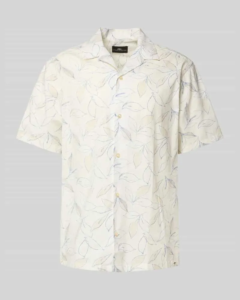 Fynch-Hatton Relaxed Fit Freizeithemd mit 1/2-Arm Modell 'The Beach Offwhite