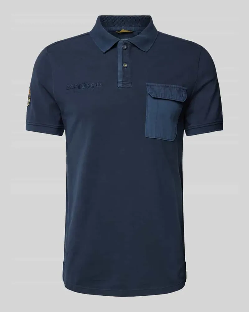 Camel Active Poloshirt mit Label-Stitching 