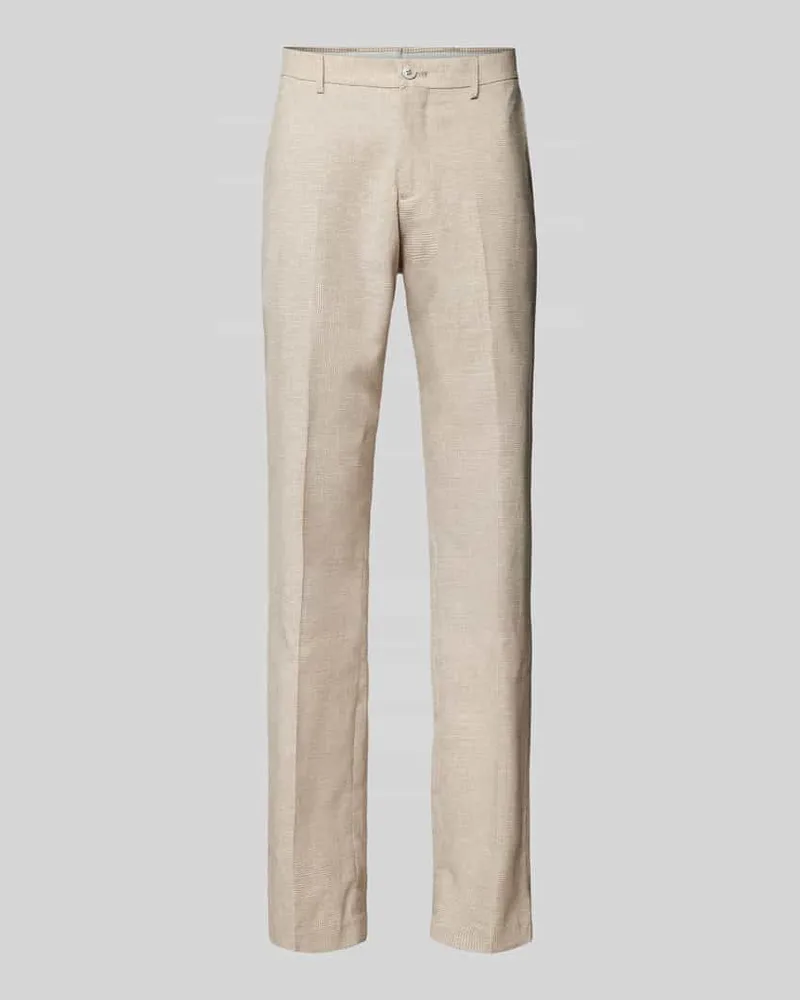S.Oliver Anzughose aus Leinen-Mix Modell 'Pure Beige