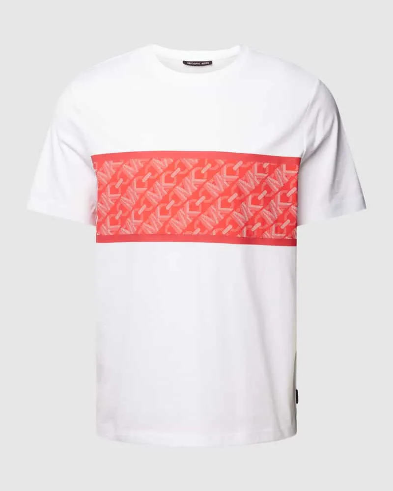 Michael Kors T-Shirt mit Label-Print Modell 'KORS MESH STRIPE 
