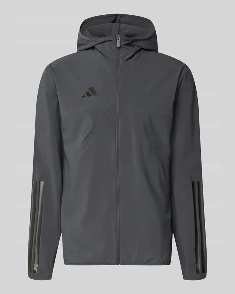 adidas Slim Fit Funktionsjacke aus schnelltrocknendem Material Anthrazit