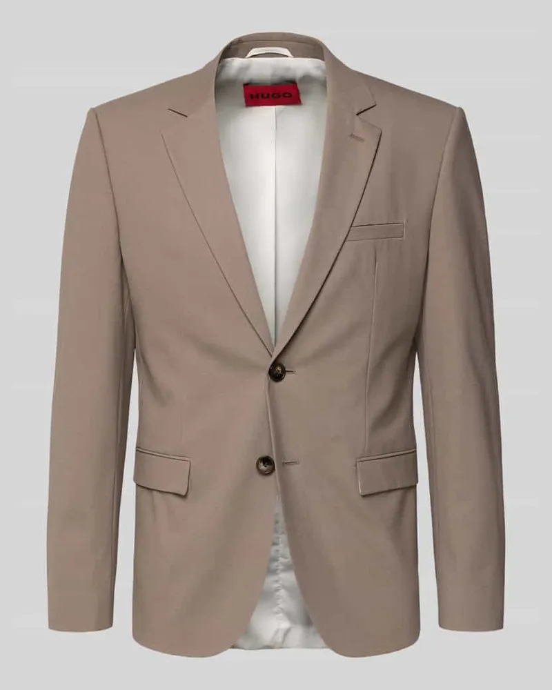 HUGO BOSS Super Slim Fit Anzugsakko aus Woll-Mix Modell 'ARTI Hellbraun