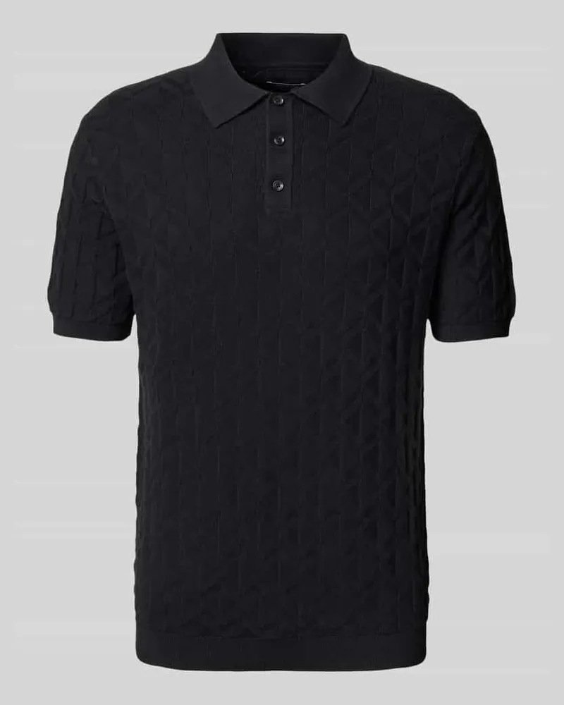 McNeal Slim Fit Poloshirt aus reiner Baumwolle Black