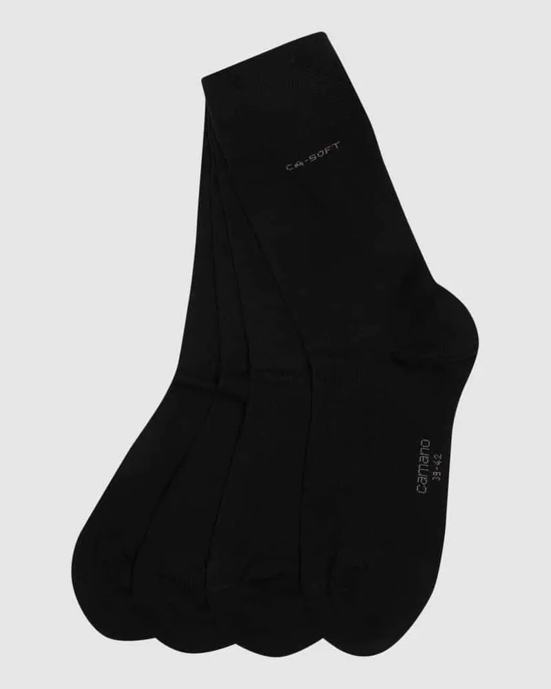 Camano Socken im unifarbenen Design im 4er-Pack 