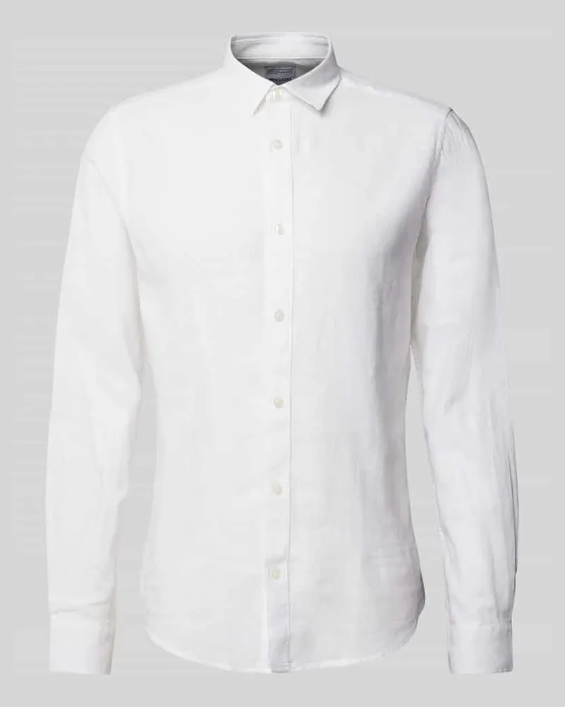 Only & Sons Slim Fit Leinenhemd mit Kentkragen Modell 'CAIDEN 