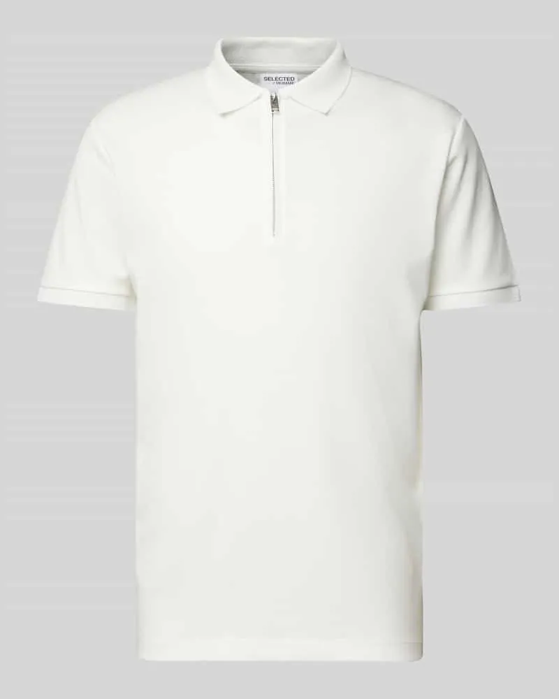 Selected Homme Poloshirt mit kurzem Reißverschluss Modell 'FAVE 