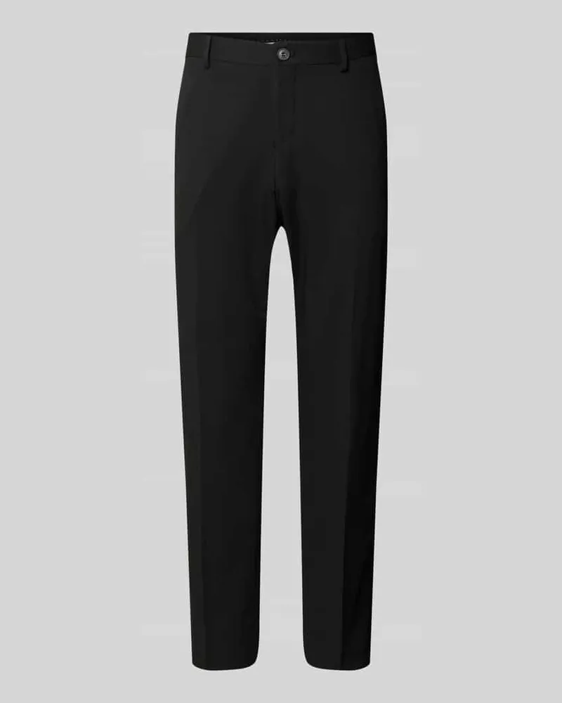 Selected Homme Slim Fit Anzughose mit Knopf- und Reißverschluss 